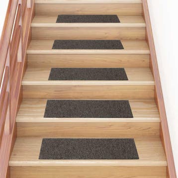 vidaXL Trapmatten Zelfklevend 30 stuks 76x20 cm Antraciet, Doe-het-zelf en Verbouw, Ladders en Trappen, Verzenden, Nieuw