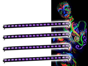Ibiza Light LED-UVBAR18-4 Wash Blacklight 18x 3W 4 Pack, Verzenden, Nieuw, Overige typen