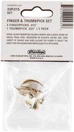 Jim Dunlop RVS vingerplectrum + duimplectrum  0.015 - 5-pack, Ophalen of Verzenden, Nieuw, Banjo