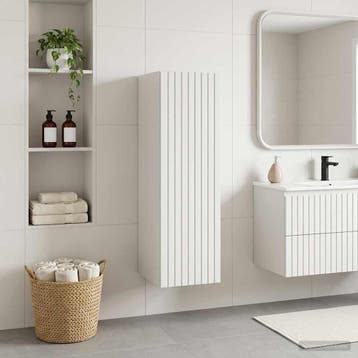 vidaXL Wand Gemonteerde Badkamerkast Wit 33 x 34,5 x 60 cm, Verzenden, Nieuw