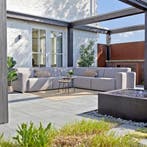 *WOONWINKEL* Grote Hoekbank All-weather Stof Grijs Rechts, Tuin en Terras, Tuinsets en Loungesets, Verzenden, Nieuw