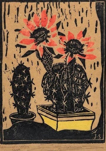 Jan Schonk (1889–1976) - Bloeiende cactus