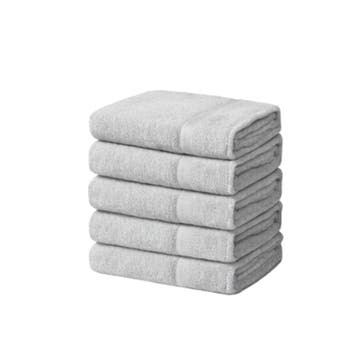 Handdoeken 70×140 cm – Set van 5 – 400 g/m² - Lichtgrijs, Verzenden, Nieuw