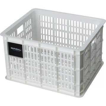 Basil Fietskrat M - Duurzaam Kunststof - 29,5L - Wit - Ge..., Ophalen of Verzenden, Nieuw