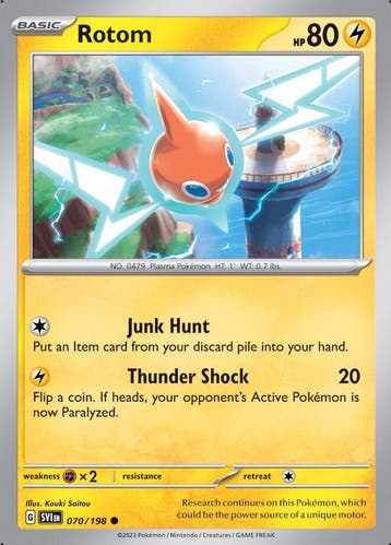 Rotom 070/198 holo Scarlet&Violet, Ophalen of Verzenden, Nieuw, Losse kaart, Foil