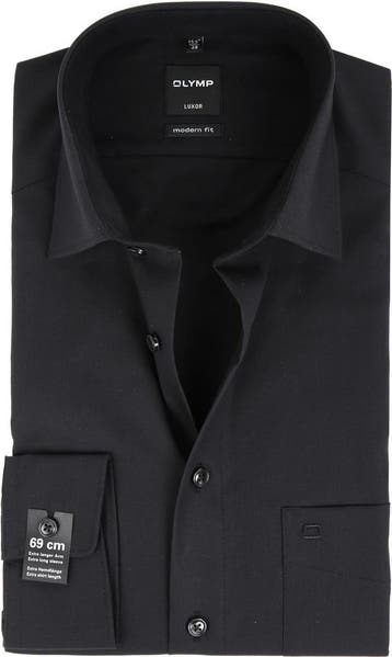 OLYMP Luxor Shirt Extra Lange Mouwen Zwart maat 39 Heren, Verzenden, Nieuw, Zwart, OLYMP