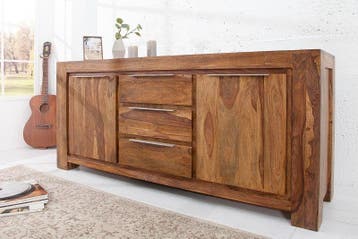 Massives Dressoir MAKASSAR 175cm Sheesham Kommode Palisander, Ophalen of Verzenden, Nieuw