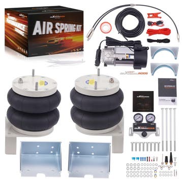 Luchtvering + compressor kit tweekringssysteem geschikt v..., Auto-onderdelen, Ophanging en Onderstel, Verzenden, Nieuw, Universele onderdelen