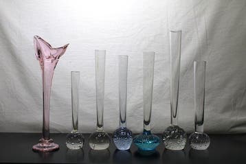 Vaas (7) - Glas - Solifleurs, Antiek en Kunst, Antiek | Glas en Kristal
