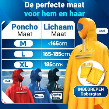 2dekans | Nextcover Regenponcho Fiets voor Dames en Heren |, Ophalen of Verzenden, Zo goed als nieuw