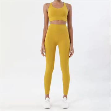 Dames Sportset Naadloos Legging en Sportbeha Fitness, Verzenden, Nieuw