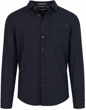No Excess Overhemd Antraciet Melange Flannel maat M Heren, Verzenden, Nieuw, No Excess