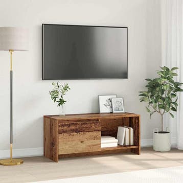 vidaXL Tv-meubelset 90 x 35 x 40 cm Oud Hout Bewerkt hout, Minder dan 50 cm, Verzenden, Nieuw, Minder dan 100 cm