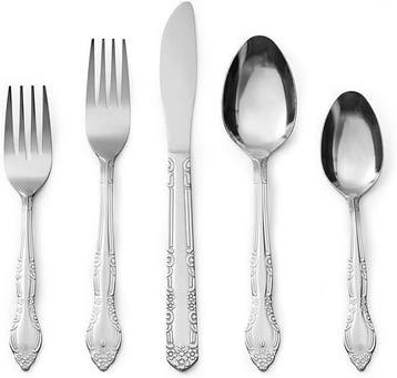 Bon - Bon Flora 20-Piece Stainless Steel Flatware Silverware