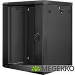 Lanberg WF01-6615-10B rack 15U Wandrek Zwart, Computers en Software, Computerbehuizingen, Verzenden, Nieuw