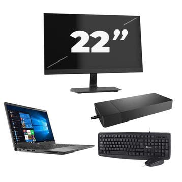 Dell Latitude 7400 -   i5-8e 8GB  - 256GB  + 1x 22 inch, 8e Generatie, Qwerty, Verzenden, 8 GB