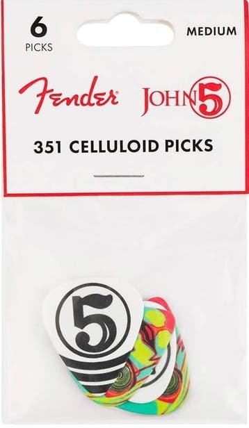 Fender - John 5 - Plectrum - Medium - 6-pack, Ophalen of Verzenden, Nieuw, Elektrische gitaar