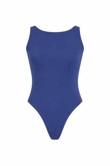 Organic Basics Badpak in maat M Blauw, Kleding | Dames, Truien en Vesten, Organic Basics, Verzenden, Zo goed als nieuw, Blauw