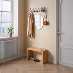Schoenenbank Korjad bamboe 90x33x43 cm naturel [en.casa], Verzenden, Nieuw