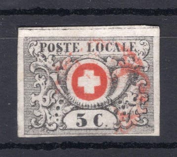 Zwitserland 1850/1850 - Zwitserland Genève 1850 Waadt 5, Gestempeld