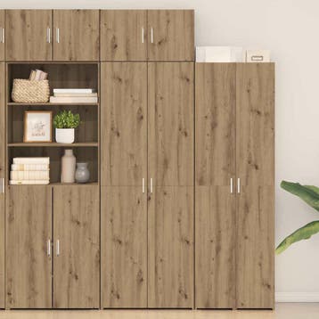 vidaXL Opbergkast 2 st Artisan Eiken 70 x 42,5 x 225 cm, Huis en Inrichting, Kasten | Buffetkasten, Minder dan 50 cm, Nieuw, Overige houtsoorten