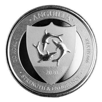 EC8 - Anguilla Coat of Arms 1 oz 2020 (25.000 oplage), Verzenden, Midden-Amerika, Losse munt, Zilver
