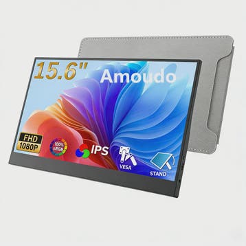 Amoudo 15.6" Full HD Draagbare Monitor - IPS, USB-C & Mini H, Computers en Software, Verzenden, Nieuw