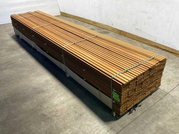 Veiling - 25x ThermoWood Ayous Rib3 gevelbekleding 420x14x1,, Doe-het-zelf en Verbouw, Hout en Planken, Nieuw