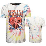 Nirvana Heart Coloured Dip Dye T-Shirt, Verzenden, Nieuw