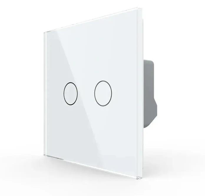 Livolo Glazen Touchscreen Dimmer, Wisselschakelaar | Wit |, Doe-het-zelf en Verbouw, Elektra en Kabels, Schakelaar, Nieuw, Ophalen of Verzenden
