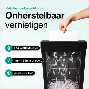 Papierversnipperaar - 13L - 8 A4 vellen, Verzenden, Zo goed als nieuw