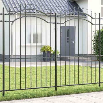 vidaXL Tuinhek WOERDEN 240 x 215 cm Poedergecoat staal Grijs, Verzenden, Nieuw, IJzer