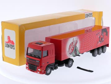 Schaal 1:50 Lion-toys No. 36 DAF XF 480 trekker met trail..., Hobby en Vrije tijd, Modelauto's | 1:50, Ophalen of Verzenden, Gebruikt