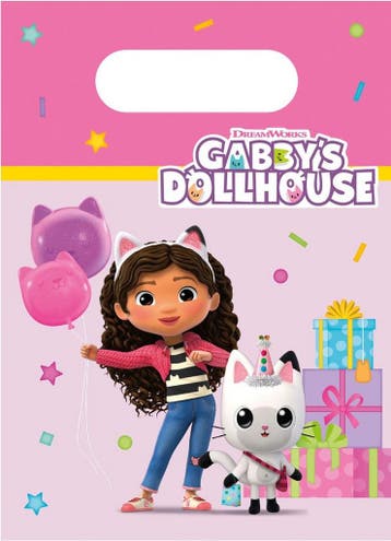 Uitdeelzakjes Gabbys Dollhouse (4st), Ophalen of Verzenden, Nieuw