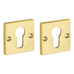 Set van twee PC-plaatjes Bauhaus messing ongelakt, Verzenden, Nieuw