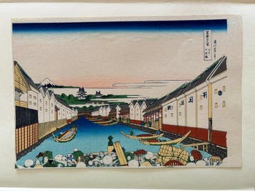 Nihonbashi in Edo - Thirty-six Views of Mount Fuji -, Antiek en Kunst