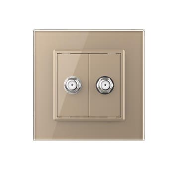 Livolo | Goud | SR | Satelliet- Antenne | Female | Dubbel, Ophalen of Verzenden, Nieuw