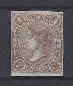 Spanje 1865 - Isabel II 2 Kamers - Kleurfout - Edifil nº, Gestempeld