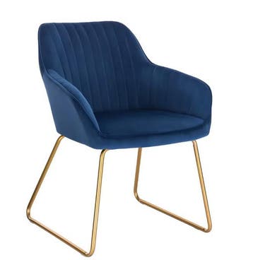 Vintage Fluwelen Eetkamerstoel | Armleuning in veel Kleuren, Huis en Inrichting, Stoelen, Verzenden, Nieuw, Metaal