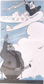 Spotprent over een bezoek van Mussert aan Nederlands-Indië, Verzenden