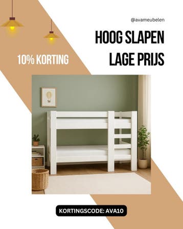 Stapelbed Vurenhout - Alle maten mogelijk, 90 cm, Minder dan 160 cm, 200 cm, Stapelbed