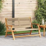 vidaXL Tuinmeubelen Beige 122 x 78 x 73 cm Massief, Tuin en Terras, Tuinstoelen, Verzenden, Nieuw