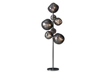 Vloerlamp LIQUID DIAMOND 170 cm 7 glazen kappen grijs, Huis en Inrichting, Lampen | Vloerlampen, Ophalen of Verzenden, Nieuw