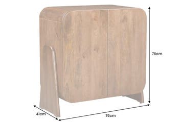 Lowboard BRASIL 75cm mangohout bruin - 45787, Ophalen of Verzenden, Nieuw
