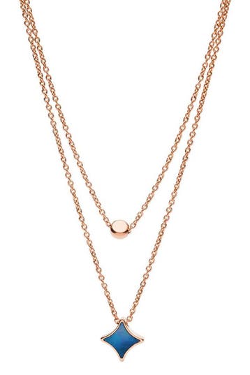Fossil Classics Collier (Lengte: 42.00-46.00 cm) - Roségoud, Verzenden, Nieuw