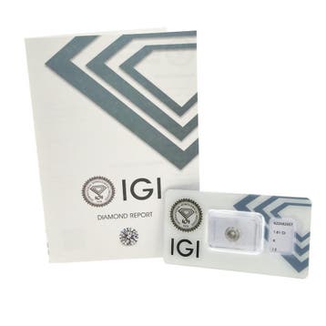 1,61 ct. Briljant geslepen diamant K / I2 + IGI Certifica..., Sieraden, Tassen en Uiterlijk, Edelstenen, Ophalen of Verzenden