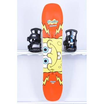 110 kinder snowboard SALOMON SPONGEBOB TEAM, SUPER FLAT, red, Verzenden, Gebruikt