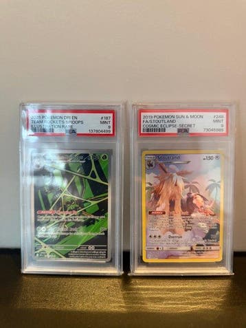 Pokémon - 2 Graded card - Stoutland, Spidops - PSA 9, Nieuw