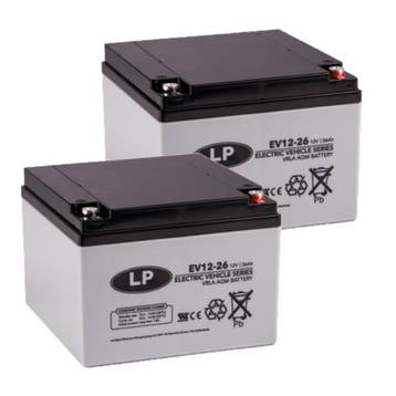 2 Stuks: Landport EV12-26 AGM Deep Cycle accus, origineel, Verzenden, Nieuw