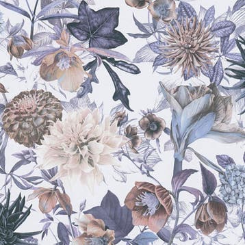 Profhome 381751-GU Bloemen behang floral mat wit blauw 5,33, Verzenden